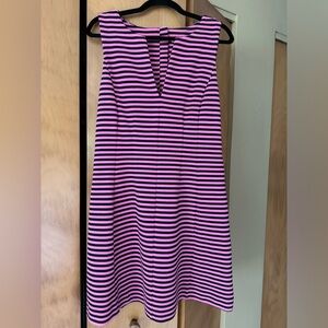 Lilly Pulitzer Pink & Navy Striped Dress SZ L